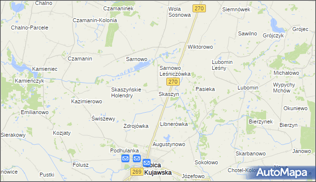 mapa Skaszyn, Skaszyn na mapie Targeo