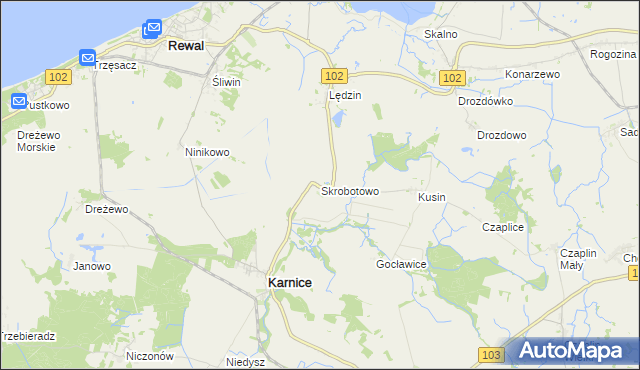 mapa Skrobotowo, Skrobotowo na mapie Targeo