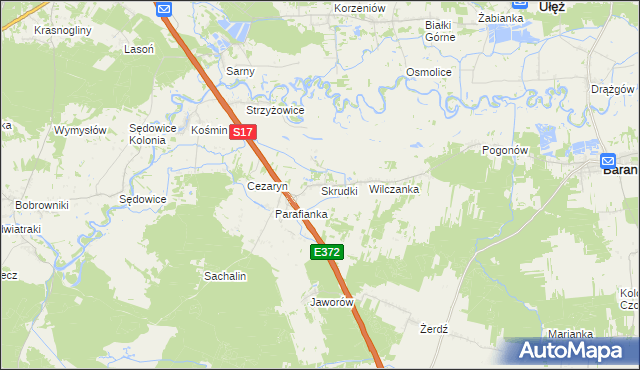 mapa Skrudki, Skrudki na mapie Targeo