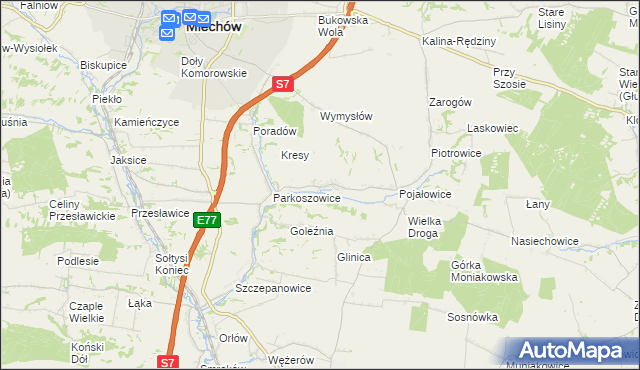 mapa Sławice Szlacheckie, Sławice Szlacheckie na mapie Targeo