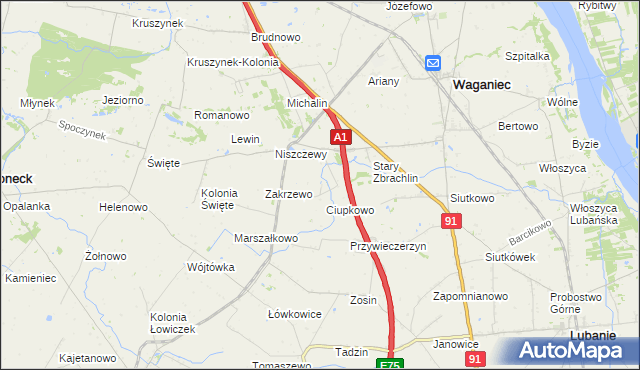 mapa Śliwkowo, Śliwkowo na mapie Targeo