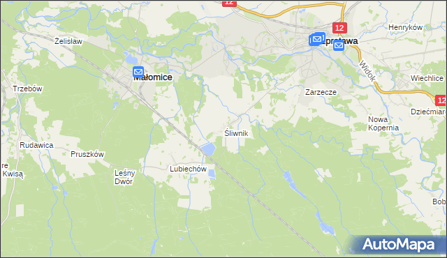 mapa Śliwnik, Śliwnik na mapie Targeo