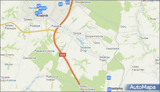 mapa Słodków Drugi, Słodków Drugi na mapie Targeo