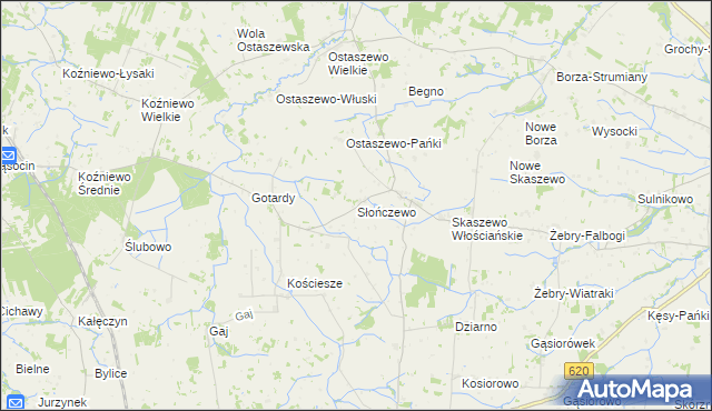 mapa Słończewo, Słończewo na mapie Targeo