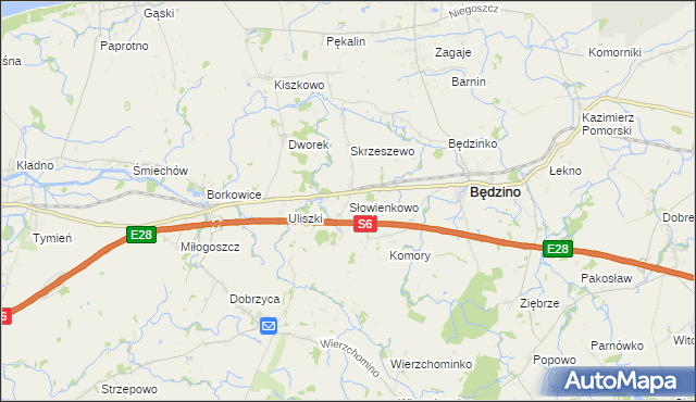 mapa Słowienkowo, Słowienkowo na mapie Targeo