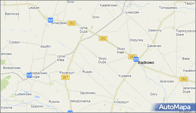 mapa Słupy Duże, Słupy Duże na mapie Targeo