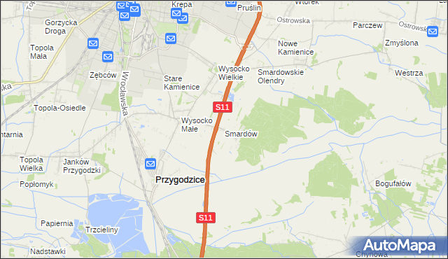 mapa Smardów, Smardów na mapie Targeo