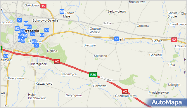 mapa Sołeczno, Sołeczno na mapie Targeo