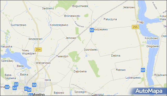 mapa Sosnowca, Sosnówiec na mapie Targeo