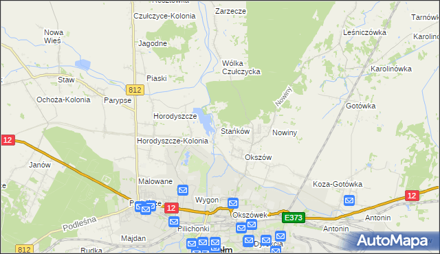 mapa Stańków, Stańków na mapie Targeo