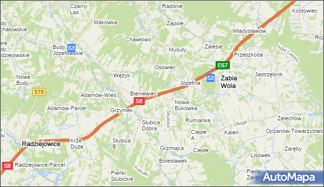 mapa Stara Bukówka, Stara Bukówka na mapie Targeo