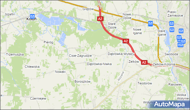 mapa Stara Dąbrówka, Stara Dąbrówka na mapie Targeo