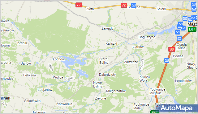 mapa Stare Byliny, Stare Byliny na mapie Targeo