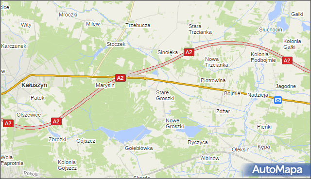 mapa Stare Groszki, Stare Groszki na mapie Targeo