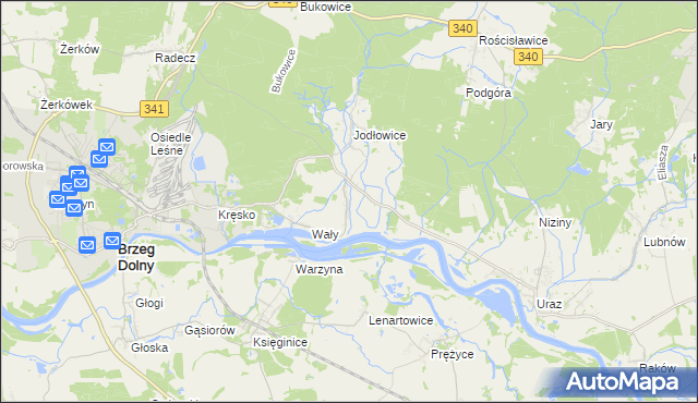 mapa Stary Dwór gmina Brzeg Dolny, Stary Dwór gmina Brzeg Dolny na mapie Targeo