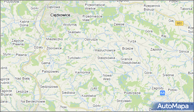 mapa Staszkówka, Staszkówka na mapie Targeo
