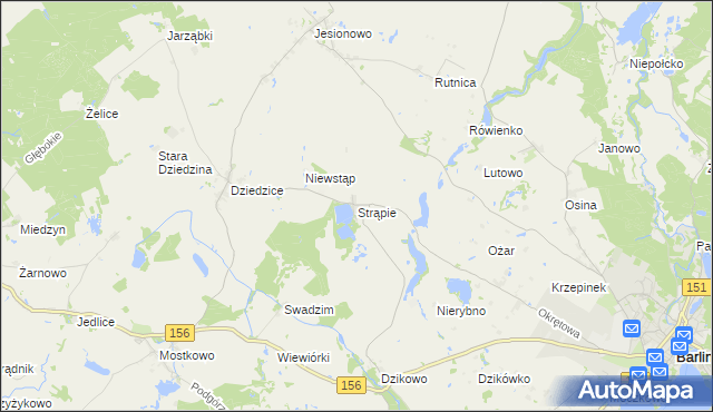 mapa Strąpie, Strąpie na mapie Targeo