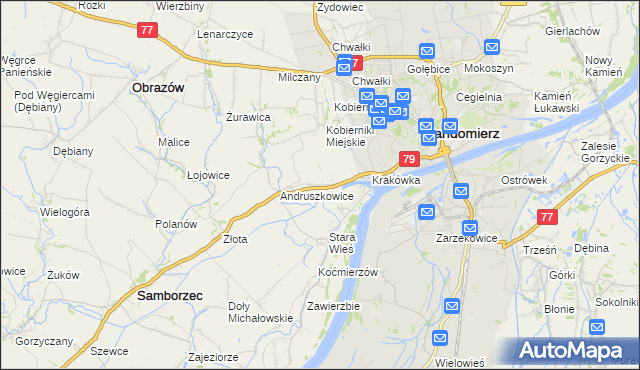 mapa Strochcice, Strochcice na mapie Targeo