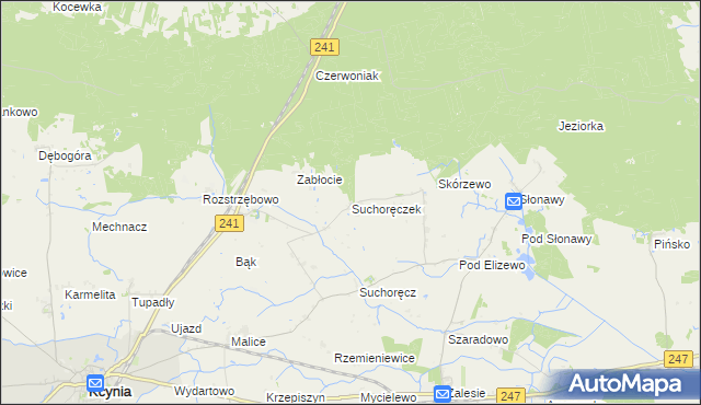 mapa Suchoręczek, Suchoręczek na mapie Targeo