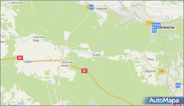 mapa Sudoł, Sudoł na mapie Targeo