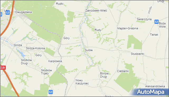 mapa Sulów, Sulów na mapie Targeo