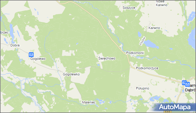 mapa Święchowo, Święchowo na mapie Targeo