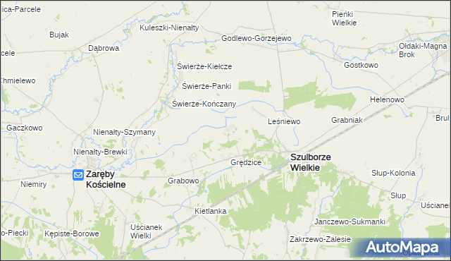 mapa Świerże-Leśniewek, Świerże-Leśniewek na mapie Targeo