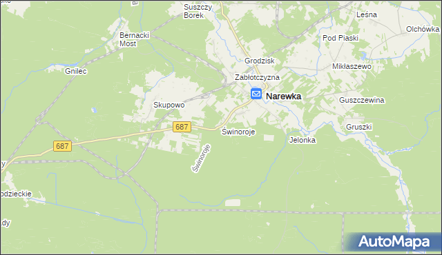 mapa Świnoroje, Świnoroje na mapie Targeo