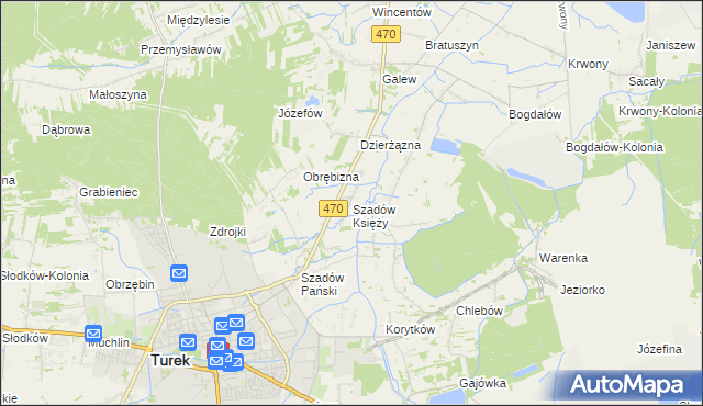 mapa Szadów Księży, Szadów Księży na mapie Targeo