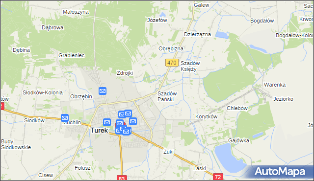 mapa Szadów Pański, Szadów Pański na mapie Targeo