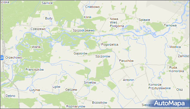 mapa Szczonów, Szczonów na mapie Targeo