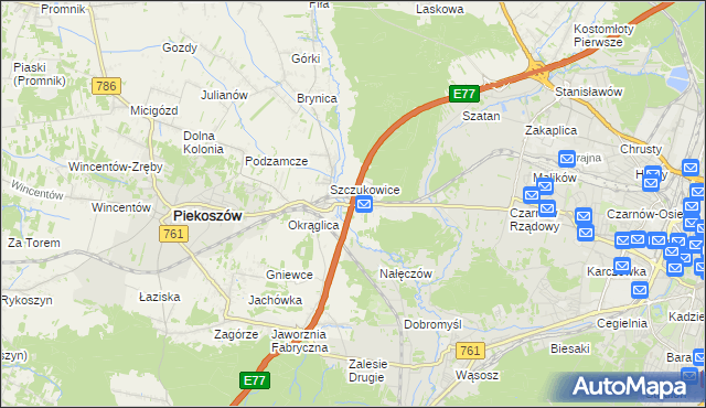 mapa Szczukowskie Górki, Szczukowskie Górki na mapie Targeo