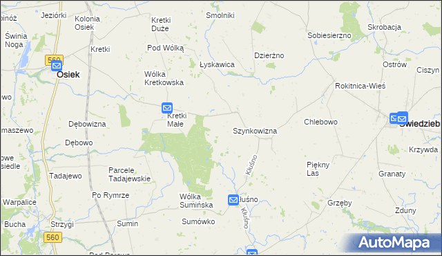 mapa Szynkowizna, Szynkowizna na mapie Targeo