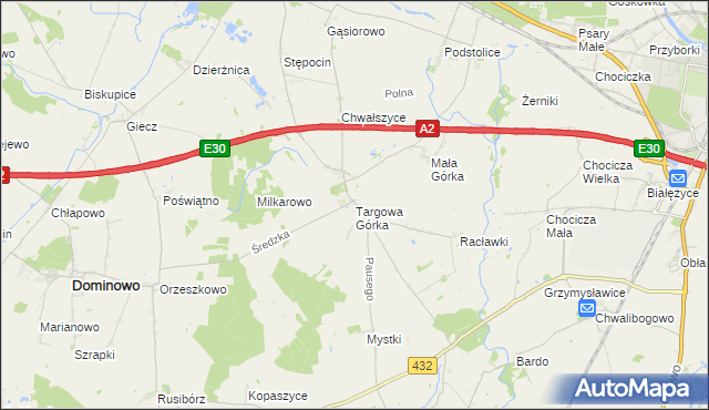 mapa Targowa Górka, Targowa Górka na mapie Targeo