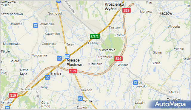 mapa Targowiska, Targowiska na mapie Targeo