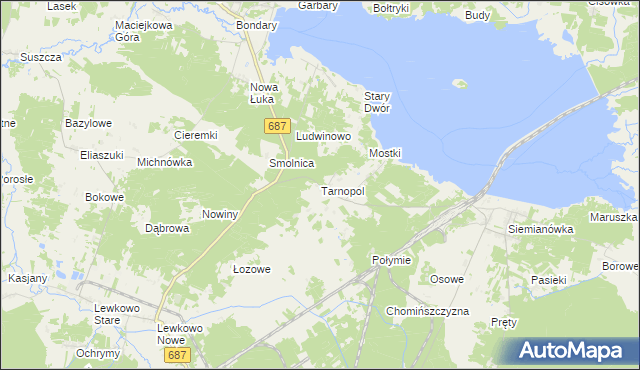 mapa Tarnopol, Tarnopol na mapie Targeo