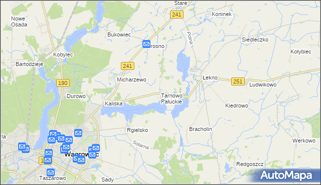 mapa Tarnowo Pałuckie, Tarnowo Pałuckie na mapie Targeo