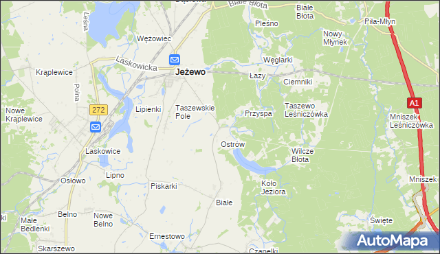 mapa Taszewko, Taszewko na mapie Targeo