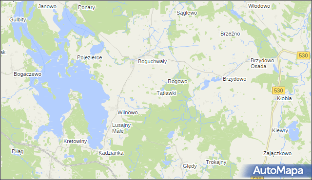 mapa Tątławki, Tątławki na mapie Targeo