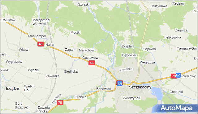 mapa Tęgobórz, Tęgobórz na mapie Targeo