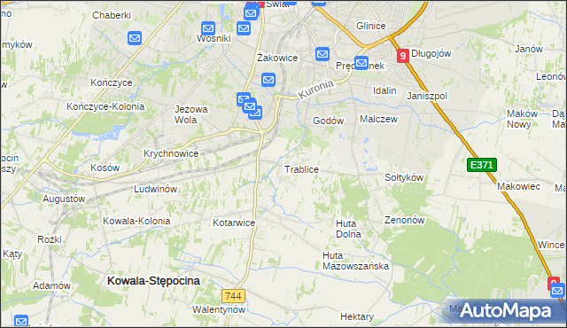 mapa Trablice, Trablice na mapie Targeo