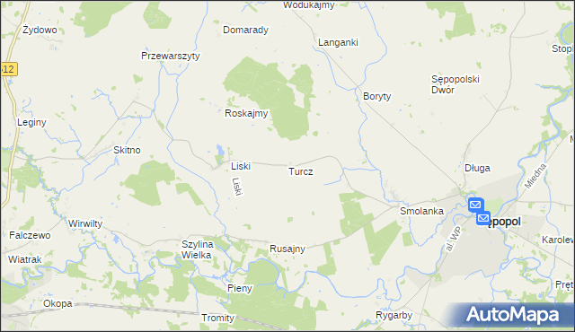 mapa Turcz, Turcz na mapie Targeo