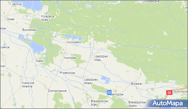 mapa Ujeździec Mały, Ujeździec Mały na mapie Targeo