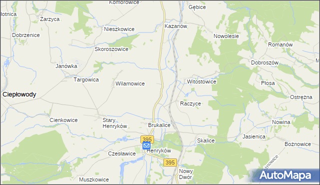 mapa Wadochowice, Wadochowice na mapie Targeo