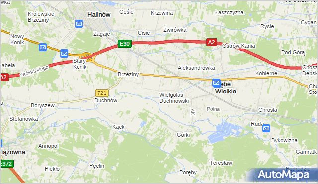 mapa Wielgolas Duchnowski, Wielgolas Duchnowski na mapie Targeo