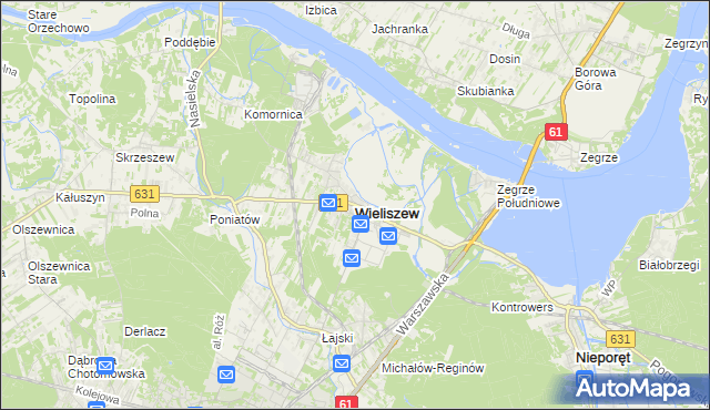 mapa Wieliszew, Wieliszew na mapie Targeo