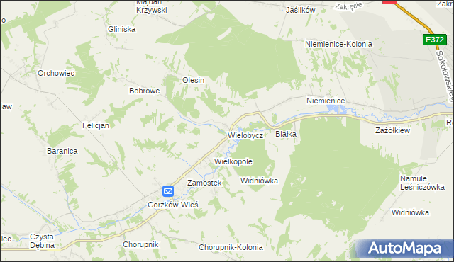 mapa Wielobycz, Wielobycz na mapie Targeo