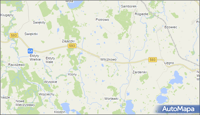 mapa Wilczkowo gmina Lubomino, Wilczkowo gmina Lubomino na mapie Targeo