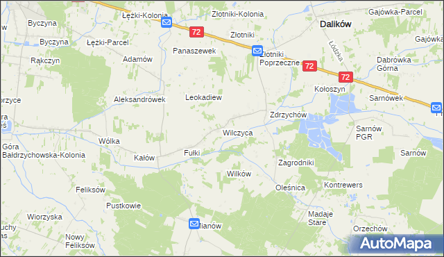 mapa Wilczyca, Wilczyca na mapie Targeo