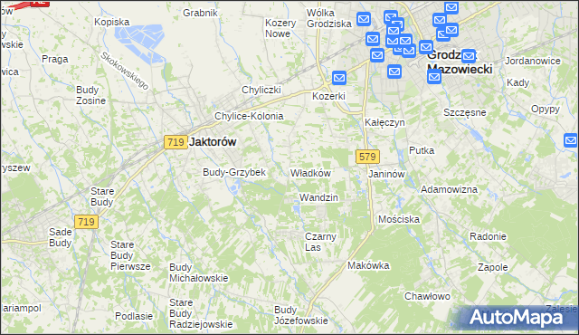 mapa Władków, Władków na mapie Targeo